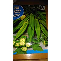 Portal Cool Las semillas del paquete: Okra quiabo Combo Abelmoschus Esculentus 70 semillas